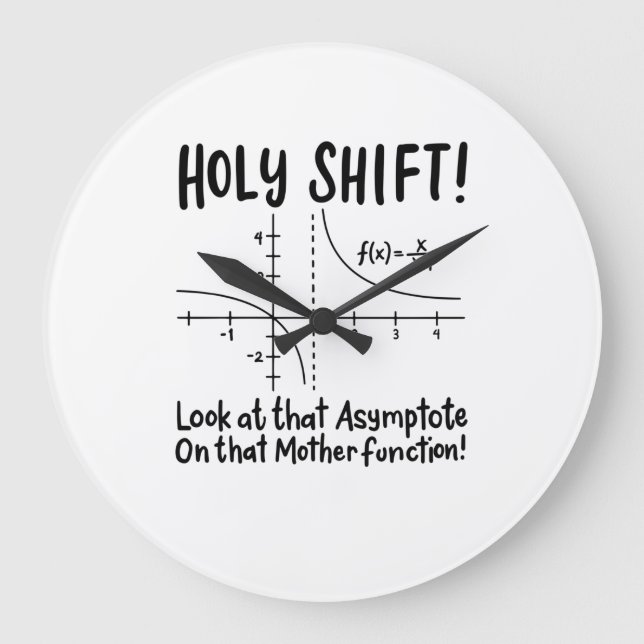 Math Mathematics Large Clock (Front)