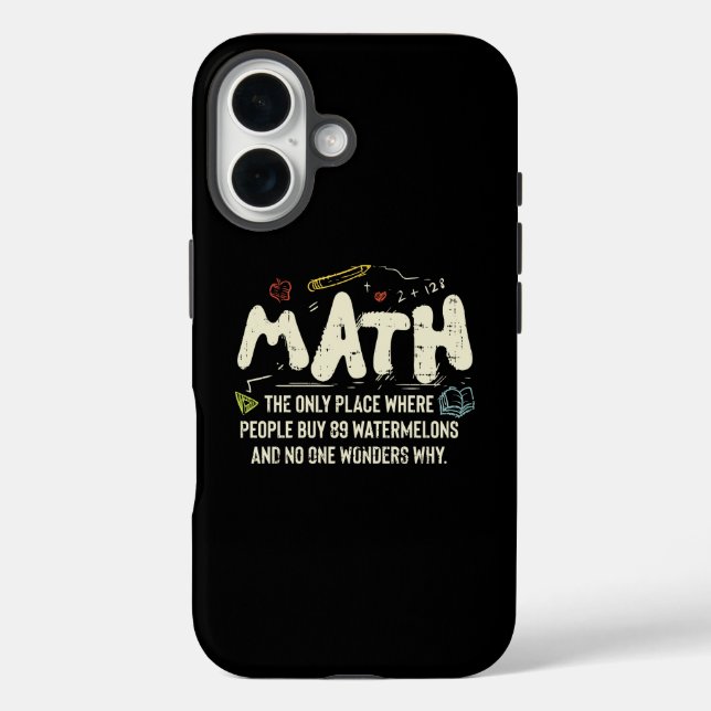 Math  Mathematics Math Teacher Gift Case-Mate iPhone Case (Back)