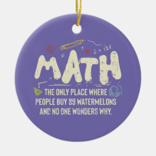 Math Mathematics Math Teacher Gift Ceramic Tree Decoration
