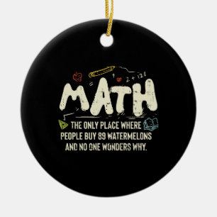 Math  Mathematics Math Teacher Gift Ceramic Tree Decoration