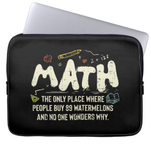 Math Mathematics Math Teacher Gift Laptop Sleeve