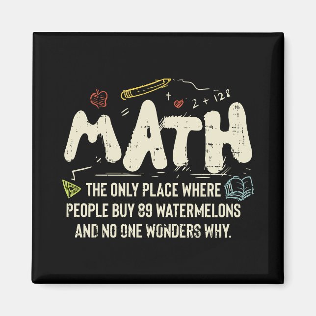 Math  Mathematics Math Teacher Gift Magnet (Front)