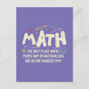 Math Mathematics Math Teacher Gift Postcard