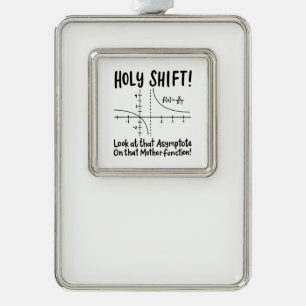 Math Mathematics Silver Plated Framed Ornament