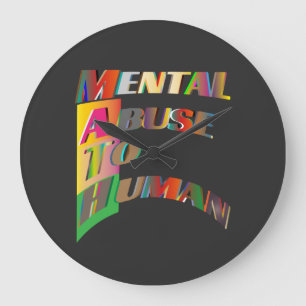 Math Mental Abuse To Humans Large Clock