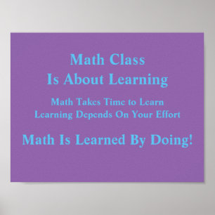 Math Mindsets Poster-Learned by Doing Poster