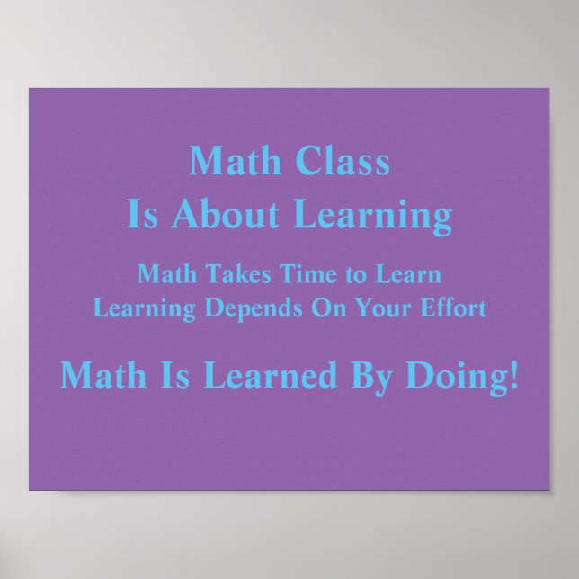 Math Mindsets Poster-Learned by Doing Poster (Front)