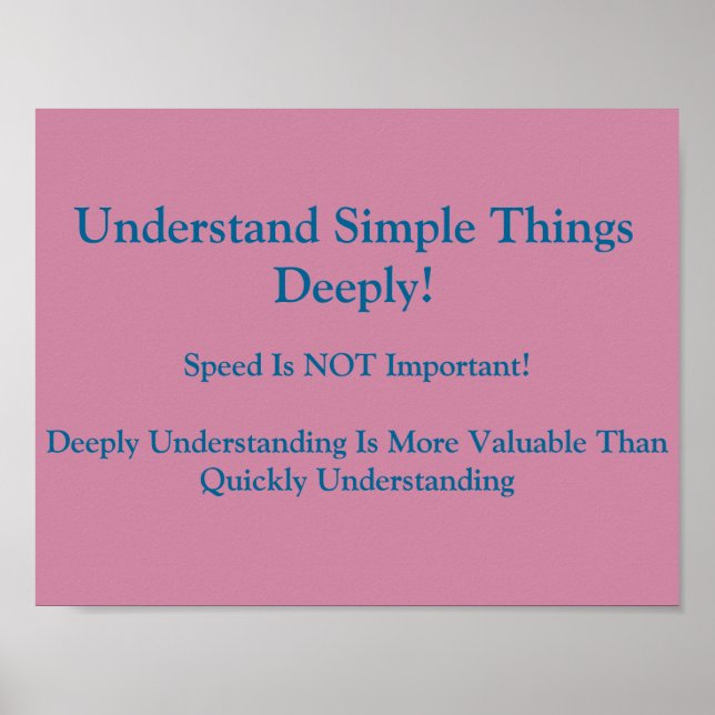 Math Mindsets Poster-Understand Deeply Poster (Front)