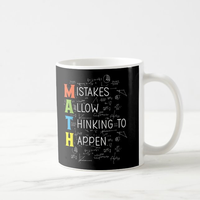 MATH Mistakes Allow Thinking To Happen Coffee Mug (Right)