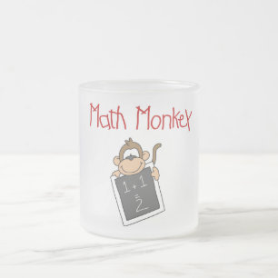 Math Monkey Tshirts and Gifts Frosted Glass Coffee Mug