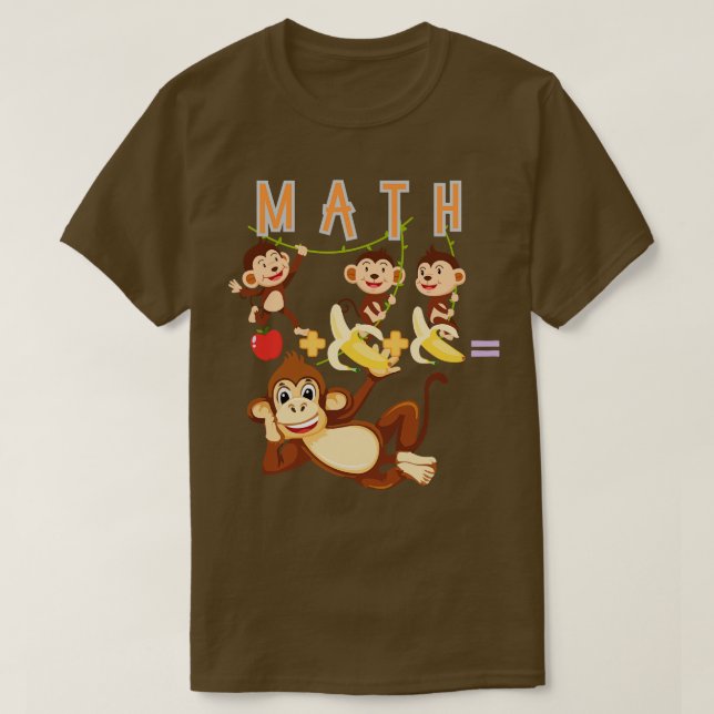 Math Monkeys T-Shirt (Design Front)