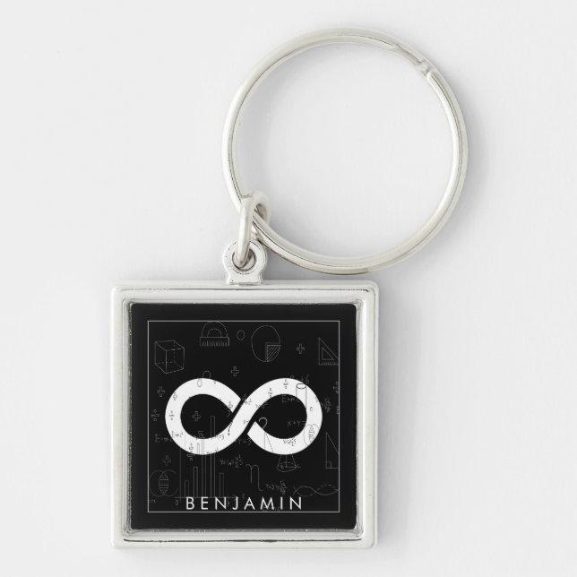 Math Monogram - Infinity Symbol Key Ring (Front)