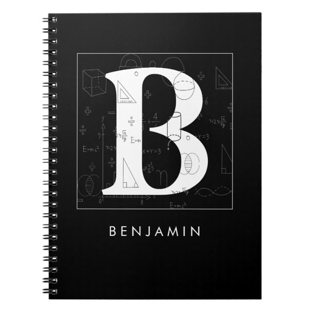 Math Monogram - Letter B Notebook (Front)