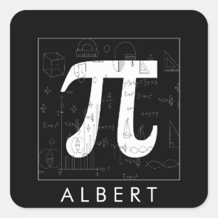 Math Monogram - Pi Symbol Square Sticker
