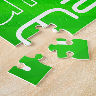 Math; Neon Green Stripes Jigsaw Puzzle