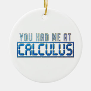 Math Nerd Gag You Had Me At Calculus Ceramic Tree Decoration
