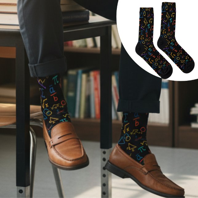 Math Nerd mathematical symbols gift Socks (Creator Uploaded)