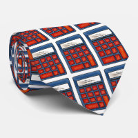 Math Nerd Mathematics Teacher Calculator Tie