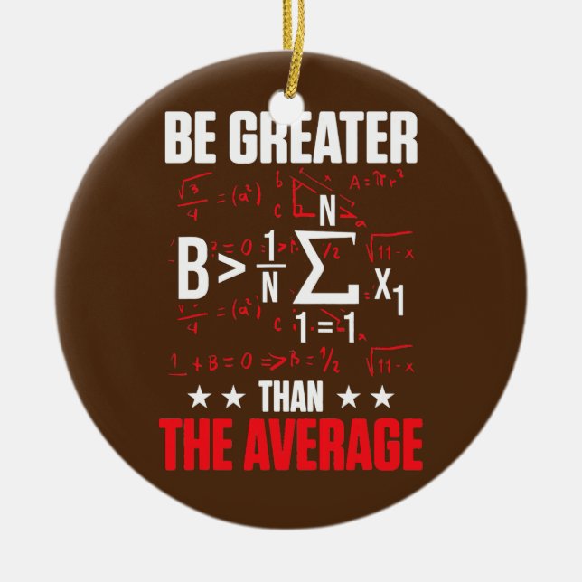 Math Nerd Maths Teacher Mathematician Calculus Ceramic Tree Decoration (Front)