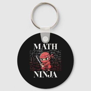 Math Ninja Algebra Calculus Mathematics Student Te Key Ring