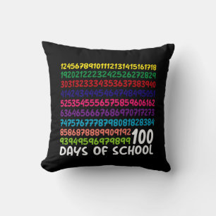 Math Numbers 100th Day of School Teacher Kids Cushion