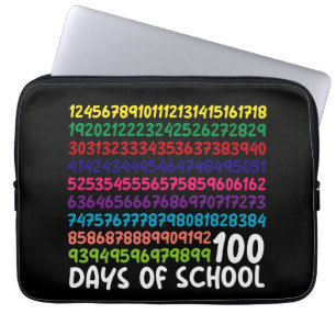Math Numbers 100th Day of School Teacher Kids  Laptop Sleeve