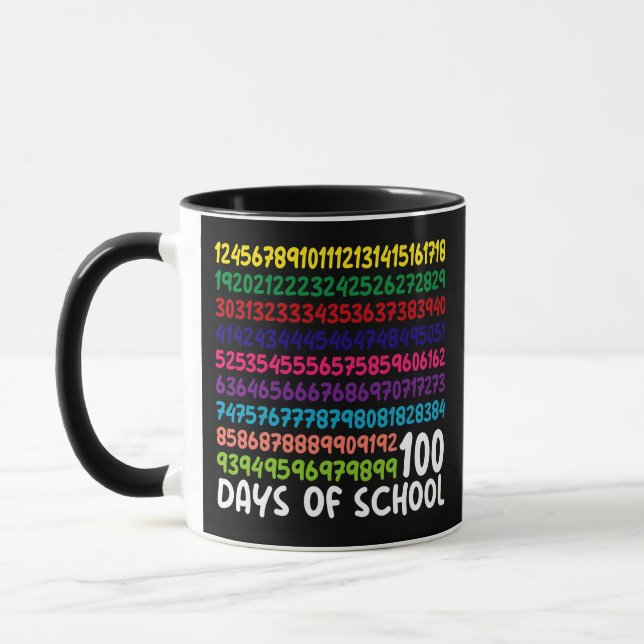 Math Numbers 100th Day of School Teacher Kids  Mug (Left)