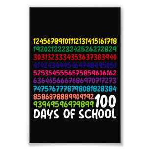 Math Numbers 100th Day of School Teacher Kids  Photo Print