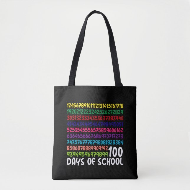 Math Numbers 100th Day of School Teacher Kids  Tote Bag (Front)