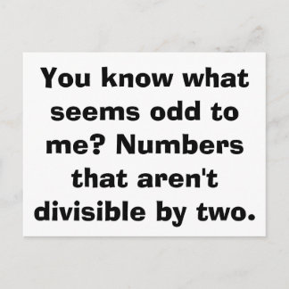 Math Odd Postcards
