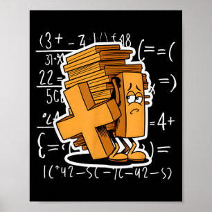 Math Overload Funny Equation Cartoon  Poster