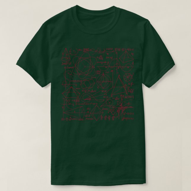 Math Pattern for the Brilliantly Minded Math Lover T-Shirt (Design Front)