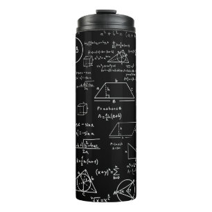 math pattern science school sketch drawing geek ma thermal tumbler