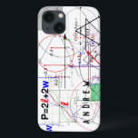 Math Physics Science Equation Personalised iPhone 13 Case<br><div class="desc">Scientific formulas and calculations in mathematics and physics personalised case for science nerds.</div>