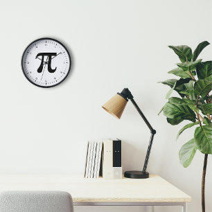Math Pi Day Black Digits Clock