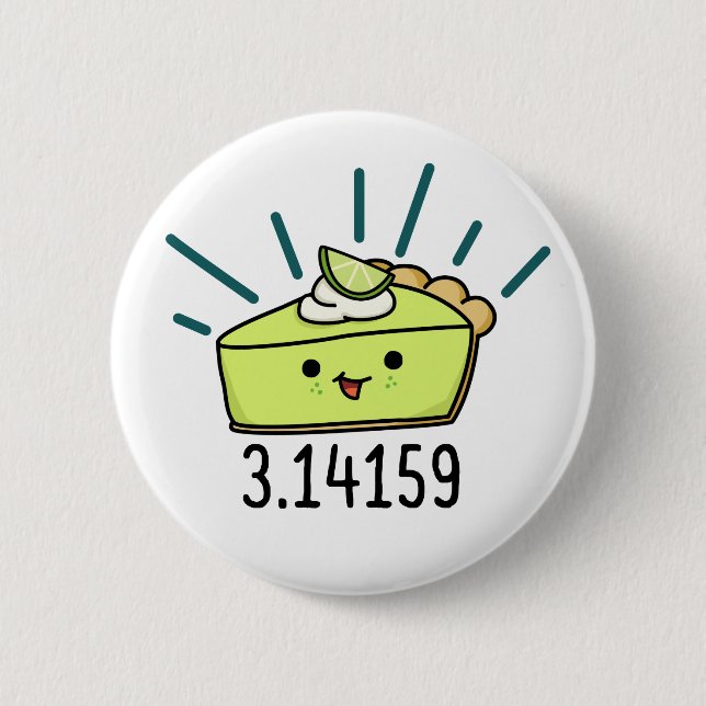 Math Pie Number Cute Pie Pun 6 Cm Round Badge (Front)