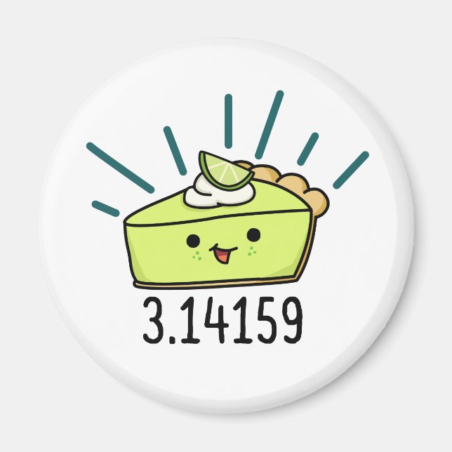 Math Pie Number Cute Pie Pun Magnet (Front)