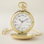 Math Pocket Watch<br><div class="desc">On the face each numeral is replaced with an equivalent notation. There some easy ones, and some really difficult concepts. The explanations for the numerals are listed at: http://eagleapex.com/de/math-clock/</div>