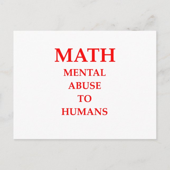 MATH POSTCARD (Front)