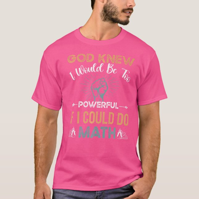 Math Powerful Nerd Geek Algebra Circles Ironic Stu T-Shirt (Front)