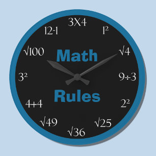 Math Problem Classroom Clock - Math Rules