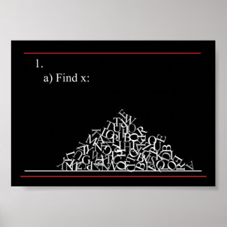 Math problem poster