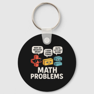 Math Problems Symbols Funny Teacher Byck To School Key Ring