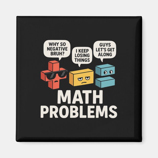 Math Problems Symbols Funny Teacher Byck To School Magnet (Front)