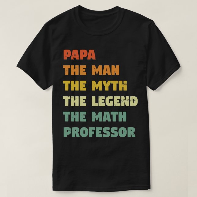 Math Professor Funny  T-Shirt (Design Front)