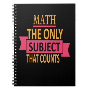 Math Pun Only Subject That Counts Spiral Notebook