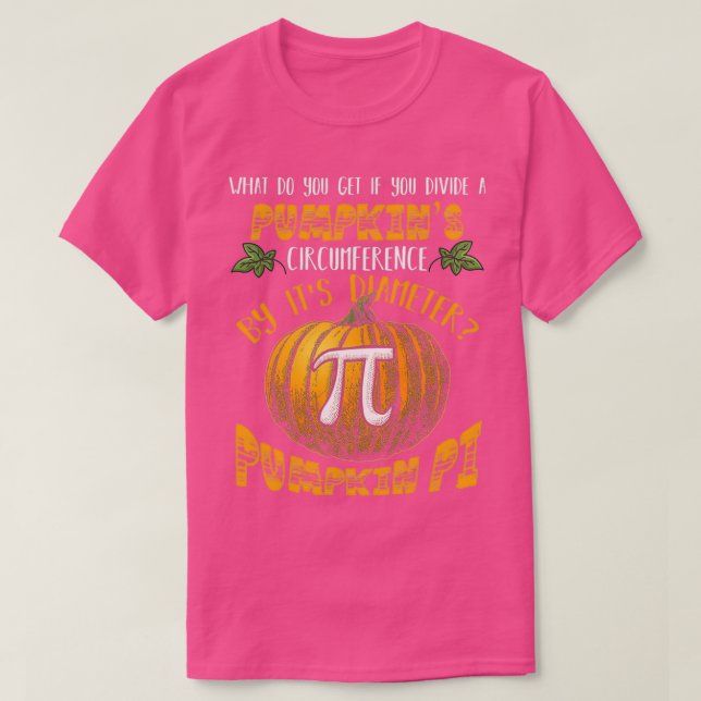 Math Pun Pumpkin Pi Funny Halloween Costume T-Shirt (Design Front)