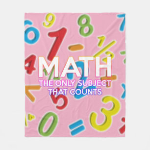 Math Quote Cool Modern Girly Pink Funny Saying Fleece Blanket