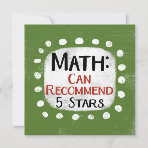 Math Review 5 Stars Greeting Card