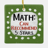 Math Review 5 Stars Ornament